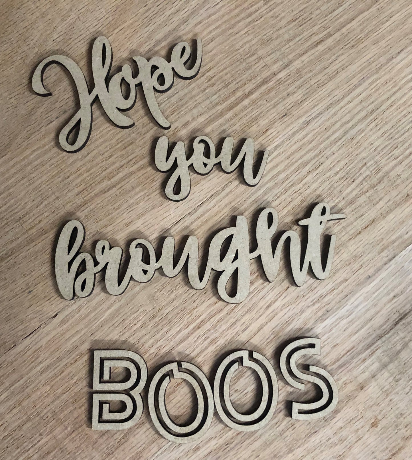 Halloween DIY Craft Sign Kit or Finished Fall Decor Boos