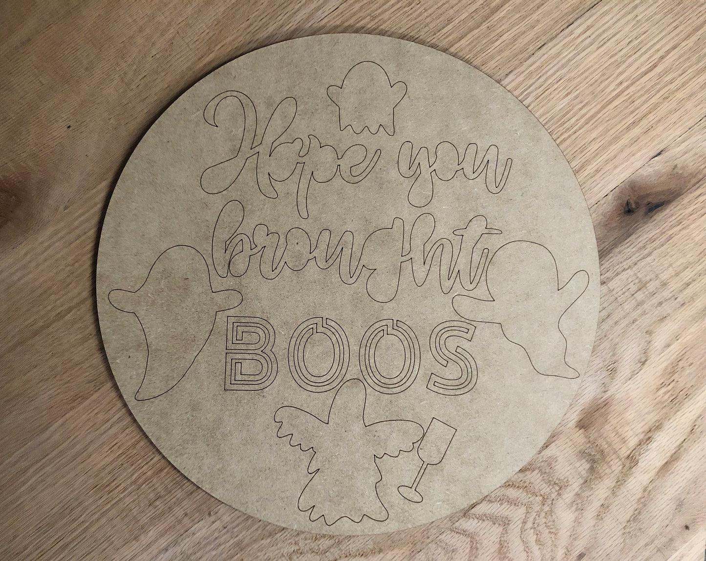Halloween DIY Craft Sign Kit or Finished Fall Decor Boos