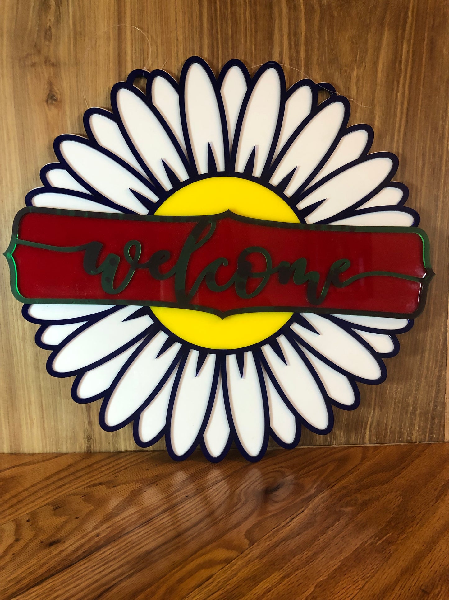 Daisy Hanging Welcome Door Sign